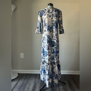 Blue & White Maxi dress